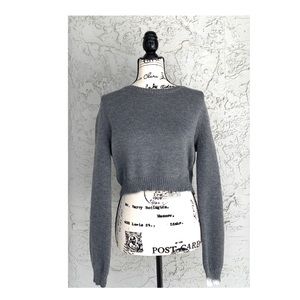 Grey Cropped Sweater